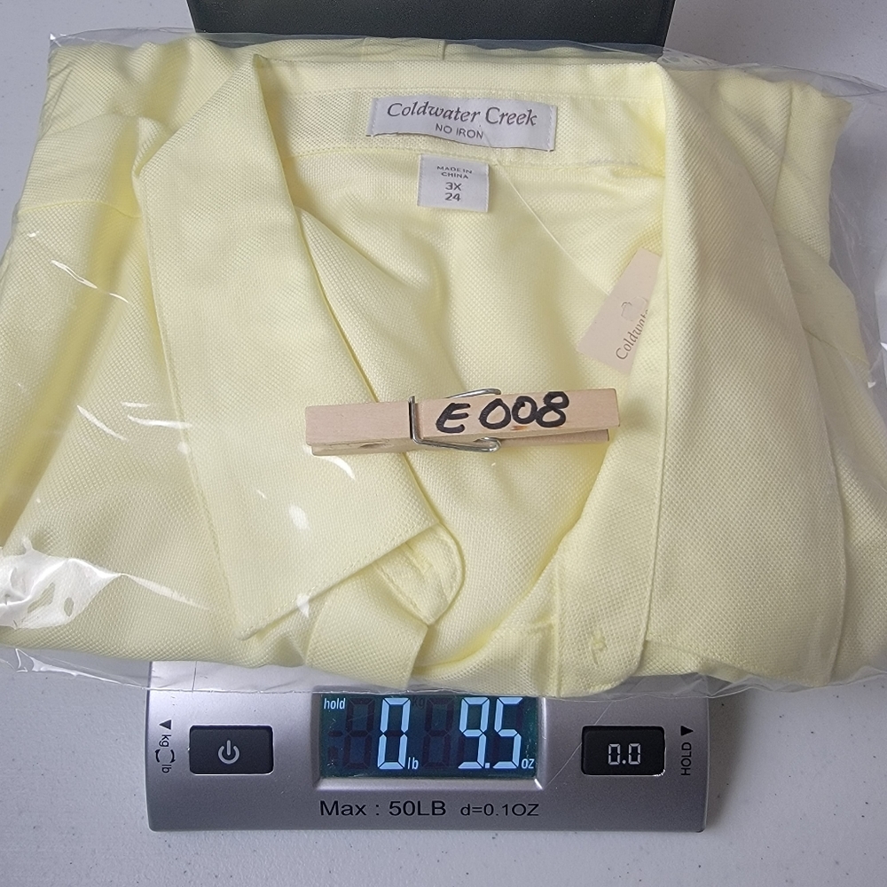 Coldwater Creek Womens Plus Size 3x‎ Button Up Shirt Top Yellow Non iron - Picture 9 of 9